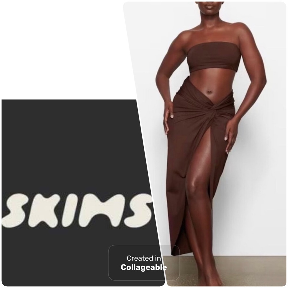 ‼️WOW‼️SKIMS Shaping Swim Skirt - Modest Swimwear - Skims Bathing Suit🤎🤎🤎🤎🤎🤎
